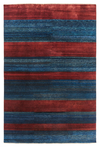 Indigo & Pomegranate Stripe - In Stock