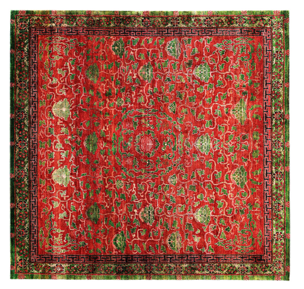 Red and Green Silk - In Stock